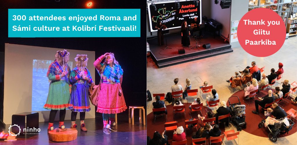 the picture shows 2 concerts at Kolibrí Festivaali 2025, with artists and audience